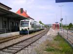 BR650 der BSB im Bahnhof Breisach am 10.05.2009.