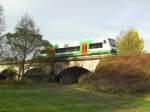 VT127 auf den Weg nach Eisenach in Wasungen am 01.11.2008