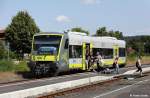 AGILIS Regioshuttle 650 728 als ag 84556 Weiden - Bad Rodach, KBS 867 Weiden - Kirchenlaibach - Bayreuth, fotografiert im Bhf.