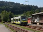 Der VT 650 732 und der VT 650 736 am 02.09.2012 in Freyung.