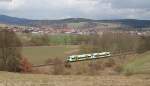 zwei unbekannte 650er als STB80529 (Neuhaus am Rennweg-Eisenach) bei Wernshausen 11.4.13