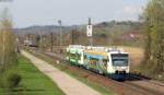 VT 006 und VT 008 als BSB88471 (Waldkirch-Freiburg(Brsg) Hbf) bei Denzlingen 17.4.13