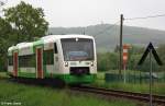 Erfurter Bahn 650 275-0 VT 336 Elster Saale Bahn als EB 37545 Weimar - Kranichfeld, KBS 579 Imtalbahn Weimar - Kranichfeld, fotografiert in Bad Berka am 30.05.2013