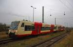 Die beiden HZL Shuttles 650 624 und 650 622 waren am 29.11.14 in Erfurt Ost bei der Erfurter Bahn zu Gast.