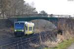 650 708 mit ag 84561 von Kirchenlaibach nach Marktredwitz bei Waldershof, 29.03.2014