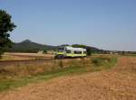 Der VT 650 705 als ag nach Weiden am 22.08.2015 unterwegs bei Unterbruck.