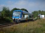 RegioShuttle RS 1 - 650 056  Hannah  - als Sonderfahrt - in Freiberg, Frauensteiner Str./Carl-Schiffner-Straße - am 29-August-2015