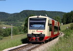 VT 219 als HzL86317 (Hechingen-Gammertingen) bei Starzeln 23.6.16