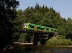 Der VT 15 und der VT 22 nach Passau am 08.08.2015 unterwegs bei Fischhaus.