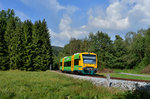 650 076 als WBA4 nach Gotteszell am 12.09.2016 bei Teisnach.