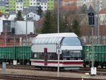 Der Doppelstockschienenbus  670 002-4 (9580 0670 002-4 D-KSR) von Köstner Schienenbusreisen aus Chemnitz zu Gast in Gera am 29.2.2020