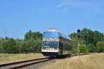 670 003 Fürstin Louise passiert das alte HL Signal am ehemaligen Gleisdreieck Dessau - Wörlitz - Gräfenhainichen in Richtung Oranienbaum.