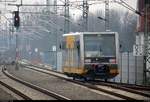 Tele-Nachschuss auf 672 901 (DWA LVT/S) der Burgenlandbahn (DB Regio Südost) als RB 16841 (RB78) nach Mücheln(Geiseltal), die ihren Startbahnhof Merseburg auf Gleis 4 verlässt. [17.2.2018 | 12:46 Uhr]