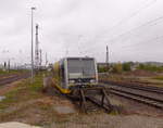 Burgenlandbahn 672 911 am 23.09.2018 beim pausieren in Naumburg (S) Hbf.