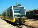 Burgenlandbahn 672 915-6  Stadt Mcheln  im Bahnhof Karsdorf; 07.06.2008