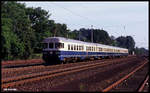 624662 vierteilig als E 8610 in Kattenvenne auf dem Weg von Osnabrück nach Münster am 23.7.1991.