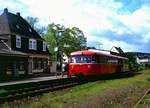 VT 95 122 der Museumseisenbahn Hamm am 13.05.1989 als Sonderfahrt in Neuenrade.