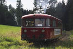 Der Sonderzug der Wisentalbahn verlässt den Hp Lössau, dort haben wir auch den Zug verlassen und sind bis zur Rückfahrt noch ein bisschen gewandert.