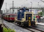 Die 362 761 und der 798 706 am 13.05.2017 im Passauer Hbf.