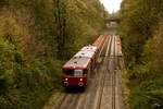 Schienenbus (Revier Sprinter) in Solingen Schaberg, am 29.10.2017.