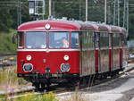 Eine vierteilige Uerdinger-Garnitur besuchte Anfang Juni 2019 den Bahnhof Altenbeken.