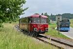 Nachschu auf den solo fahrenden Roten Flitzer der hier auf den Linienbus nach Waibstadt trifft.6.6.2021