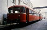 Uerdinger Schienenbusse im Bw Heidelberg, das wie eine Ruine wirkte.