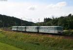 798 653-2 und 3 weitere  Ulmer Spatz  als RE22973 (Korntal - Villingen(Schwarw)) am km 70,0 12.7.08.