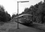 Drei Schienenbusse der EVB warten am 21.09.2008 in Deinste auf die Abfahrt nach Bremen Hbf.