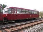 26.04.2008, Garnitur BR 795 beim Bahnhofsfest in Ulmen, Eifel, einmotoriger Triebwagen,  Retter der Nebenbahnen   