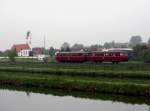 Der VT 98 der PEF am 01.05.2009 auf der Rottalbahn bei Huldsessen.