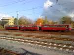 Die Schienenbusse 769 690-6,996 299-4 und 796 802-7 stehen im Hbf Solingen bereit zur Sonderfahrt.