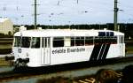 798 711-8 mit Sonderlackierung auf der Fahrzeugparade  Vom Adler bis in die Gegenwart , die im September 1985 an mehreren Wochenenden in Nrnberg-Langwasser zum 150jhrigen Jubilum der Eisenbahn in