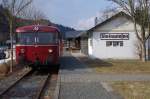 VT 796 der Hochwaldbahn am 31.03.2013 in Steinwiesen.