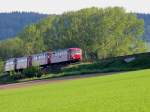 Schienenbus 798-776-1 der PassauerEisenbahnFreunde befindet sich als SR20042 auf der Hausruckbahn wieder Richtung Heimat; 130509