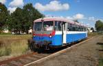 Hier 798 667-1 als VGP70 (RB79322) von Pritzwalk nach Putlitz, dieser Triebwagen stand am 2.10.2013 in Pritzwalk. 