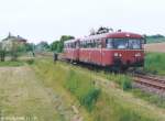 996 773 fuhr am 21.5.95 im Bahnhof Mühlhausen ab.