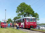 EBS 772 345-4 pendelte am 01.06.2019 beim Eisenbahnfest im Bw Weimar zwischen Bw und dem Bahnhof Weimar.