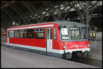 In modernster DB Farbgebung steht 772342-2 als Ausstellungsstück am 27.2.2005 im HBF Leipzig.