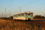 772 367 und 772 312 wurden am Abend des 20.09.20 vom Bahnbetriebswerksfest in Wittenberg zurück nach Staßfurt überführt.