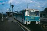 An einem frhen Herbstmorgen in Stendal. 772 158-2 wartet auf das Abfahrsignal.