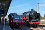 Sowohl 772 149, als auch 50 3501 pendelten am 20.09.2021 vom Bw Arnstadt zum Arnstädter Hbf, wobei 772 149 Passagiere zum Bw Fest brachte und 50 3501 Führerstandsmitfahrten machte.