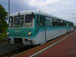 772 312 und 772 367 zur Sonderfahrt auf der Unstrutbahn in Artern am 22.07.2007