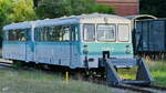 Die  Ferkeltaxen  771 007-2 & 771 065-0 waren im August 2021 am Heringsdorfer Bahnhof abgestellt.