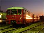 171 056 nach dem Heizhausfest-Pendeleinsatz am Abend in Chemnitz-Hilbersdorf, 24.08.07.