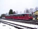 171 056-5 mit VS 2.08.260 wartet am 06.05.08 im Bahnhof Schlettau.