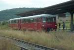 DB OBS 772 141-8 + 772 140-0 als DPE 99816 von Naumburg (Saale) Hbf nach Smmerda im Bf Laucha (Unstrut); 07.09.2008