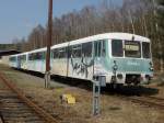 772 162-4 mit 972 740-5 und 772 106-1 mit 972 741-3 abgestellt in Adorf/V am 10.04.09