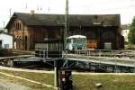 772 339-8 bei der Drehscheibe und die Bahnbetriebswerke in Stendal am 17-7-2005.