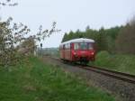 Am 28.April 2011 knatterte die Ferkeltaxe 172 001/601 auf Bergen/Rgen zu.